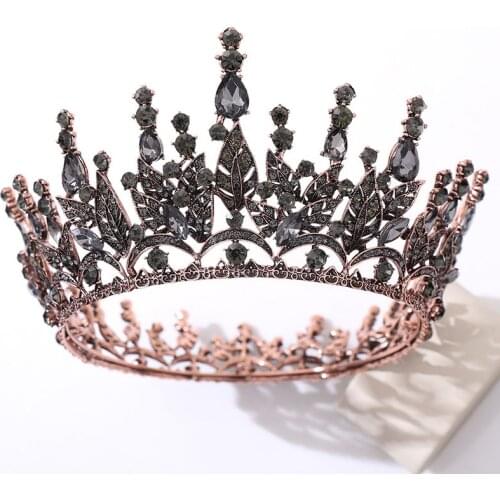 New Vintage Baroque Tiaras and Crowns Bling Crystal Rhinestone Headbands for Women Girls Bride Noiva Wedding Diadem FORSEVEN