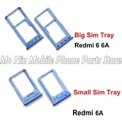 New SIM Card Tray Socket Slot Holder Adapters Replacement Parts for Xiaomi Redmi 6 6A 6Pro SIM & TF Card Tray Adapters