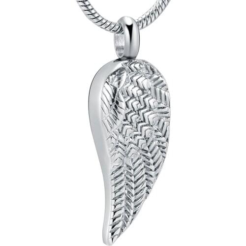 Angel Wing Cremation Urn Necklace Stainless Steel Keepsake Memorial Pendant for Funeral Cremation Urn Jewelry