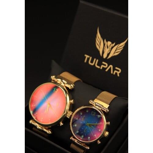 Custom Box Couple Wrist watch Magnet Cord Analog Dear Watches