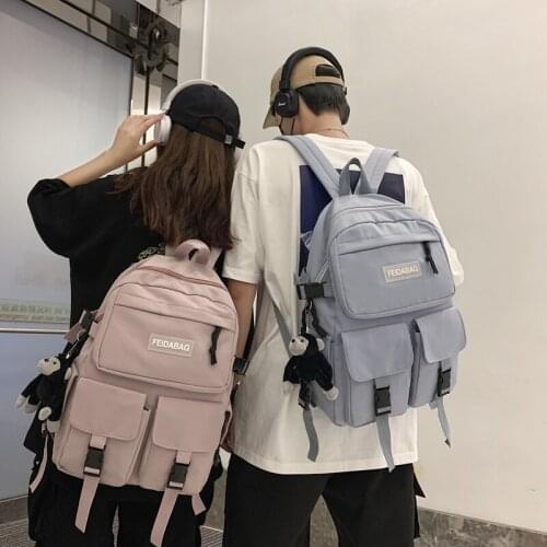 School Bag Male Student Shoulders Large Capacity Couple Backpack Fashion Cool Backpack Female College Teen Computer Bag mochila