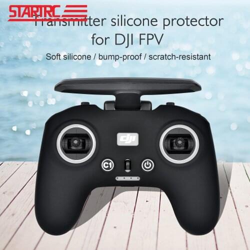 Silicone Cover Case for DJI FPV Combo Remote Controller Protector Skin Sleeve Drone Accessorry Colorful Sticker Neck Lanyard