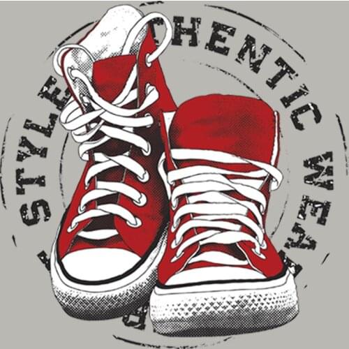 Style Shoes Iron On Patch Appliqued Tops Vinyl Fashion Heat Transfer Diy Thermal Stickers For T-Shirt Jeans