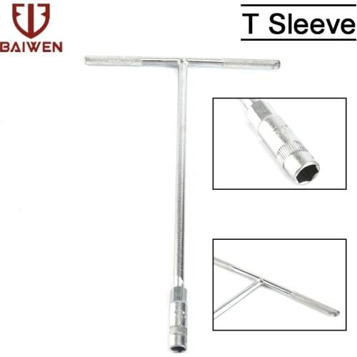 T Handle Socket Wrench Hexagon Spanner 8-14mm T-type Socket Wrench For Auto Bike Motorcycle Hand Tools