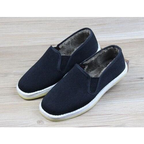 Winter unisex kung fu martial arts shoes lay meditation shoes Buddha shaolin monk shoes wushu tai chi sneakers black