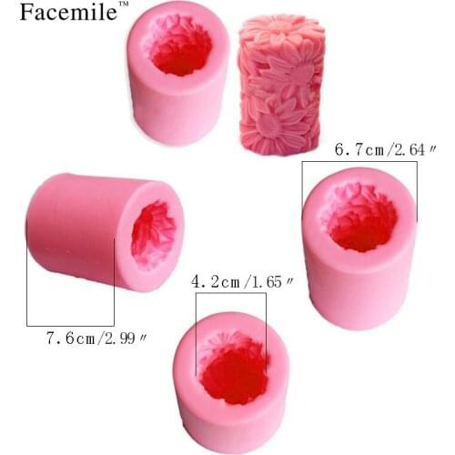 1pcs 7.6*6.5cm 3D candle molds Daisy flowers Silicone fondant Soap Gift Candles tool cozinha baking kitchen accessories 50-77