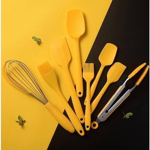 1PCS Silicone Utensil Universal Silicone Spatula Oil Brush Food Tongs Egg Whisk Kitchen Utensils DIY Baking Tool