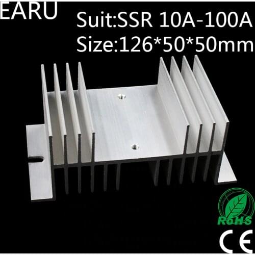 1 pcs W shape Aluminum Single Phase Solid State Relay SSR Heat Sink Base Small Type Heat for 10A to 100A Radiator Wholesale Hot