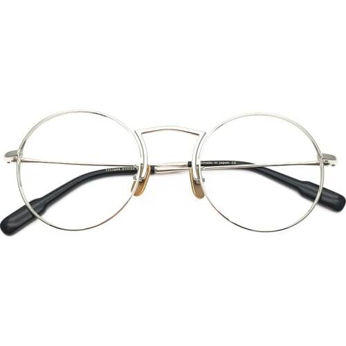 Belight Optical Vintage Round Retro Titanium Women Mens Fancy Glasses Frames Optical EyeGlasses Prescription Eyewear 17044