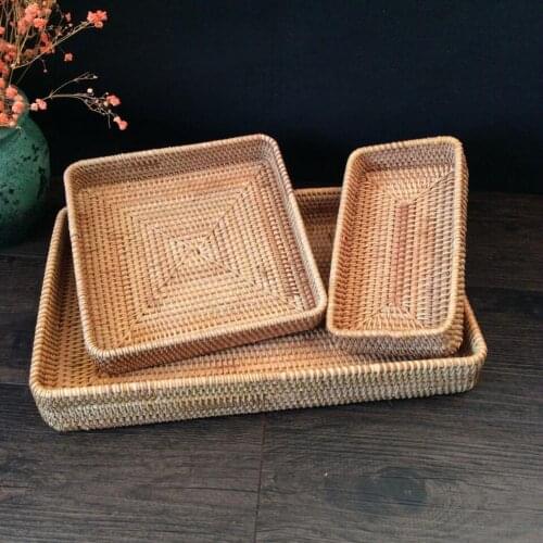 Large Woven Seagrass Basket Of Straw Wicker For Home Table Fruit Bread Towels Small Kitchen Storage Container Set