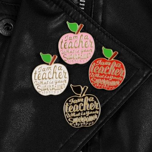Teacher enamel pin gifts idea Great as appreciation gift for teacher on national teachers day Lapel pin brooches badges Jewelry