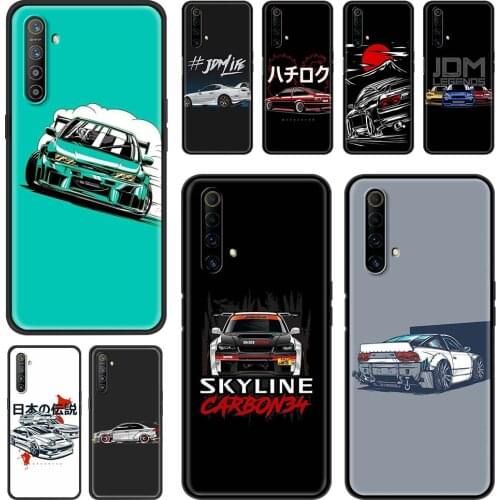 Phone Case For Realme 8 Pro V15 V13 C25 C21 C20 C15 XT GT Neo 7 6 5 X50 X7 Q2 Cover sports car jdm drift