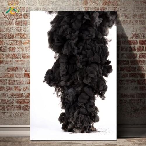 Black Heavy Smok Wall Art Canvas Framed Print Painting Vintage Nordic Posters and Prints Decorative Pictures Modern Home Decor