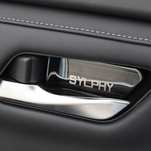Car Door Bowl Decorated Patch Interior Handle Protector Cover Sticker For Nissan SYLPHY 2020 2021 Accessories