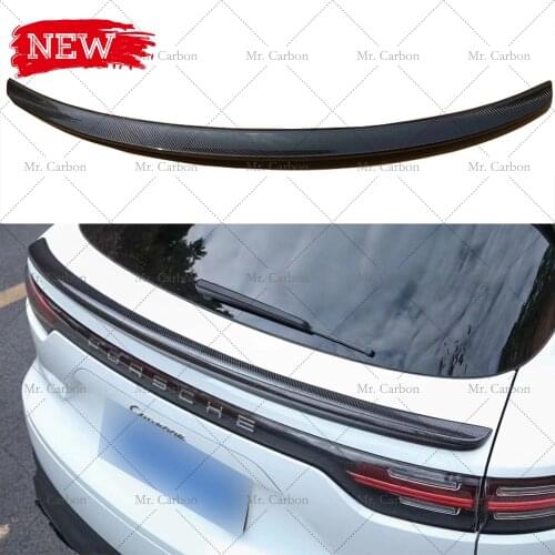 FOR CAYENNE 2018-2020 T STYLE CARBON FIBER REAR MIDDLE WING LIP TRIM BDOY KIT TUNING FOR CAYENNE CARBON SPOILER (no for coupe)