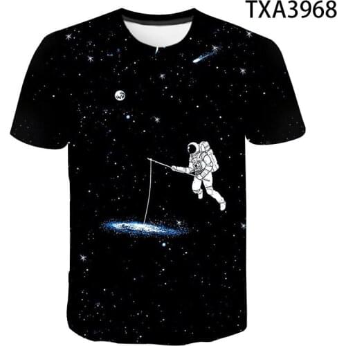 Space Galaxy Astronaut 3D T-shirt Men Women Children Universe Printed Star Sky Boy Girl Kids T Shirt Fashion Streetwear Tops Tee