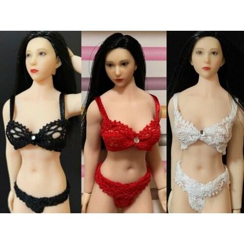 3 Colors Collectibles 1/12 TBleague Doll Bikini Lace Underwear set for 1/12 Seemless Body