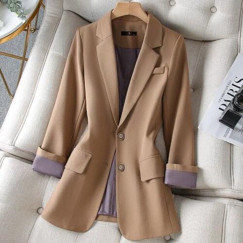 Korean autumn sports jacket womens oversized clothing Plaid sports jacket office womens jacket spring oversized clothing