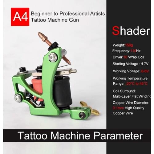 Professional Tattoo Machine Beginner Tattoo Machine 10 Warps Coil Guns For Liner and Shader Permanent Makeup Machines Supplies
