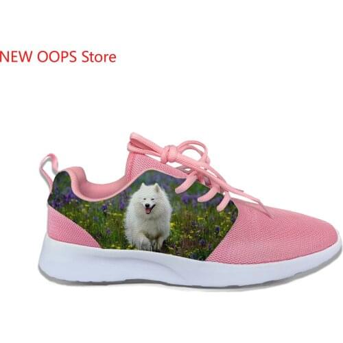 American Eskimo Dog Cut kawaii New Lightweight Sport Running Mesh Shoes Men Women Casual Breathable Sneakers