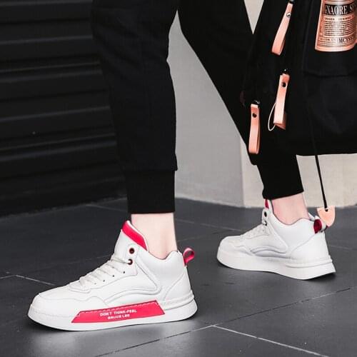 White sapatos casual Male shoe sale high de black top s sports High 2020 hightop trainers slip leisure zapatos Mens shoes cuero