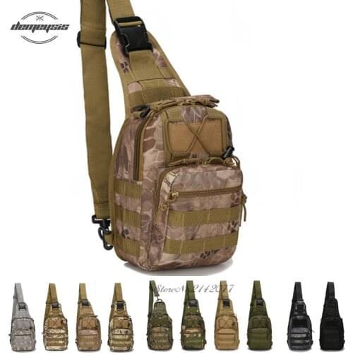 Military Riding Gear Shoulder Sling Bag Chest Fly Men and Women Pack for Ipad 1000D Cordura Chest Pack