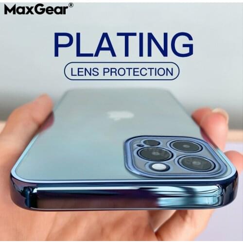 Original Matte Plating Frame Case for iPhone 12 Mini 11 Pro Xs Max Soft TPU Shockproof Back Cover for iPhone 7 8 Plus X XR Cases