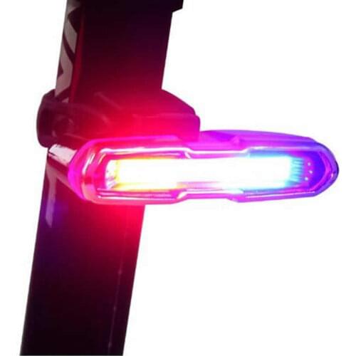 USB Rechargeable Front Rear Bicycle Light Lithium Battery LED Bike Taillight Cycling Helmet Light Lamp Mount Bicycle Accessories