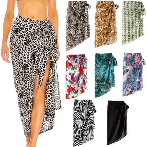 Sexy Womens Skirt, Print Lace-Up Beach Cover Up Skirt for Travelling Party Vacation Holiday 2021 Summer Beach Party