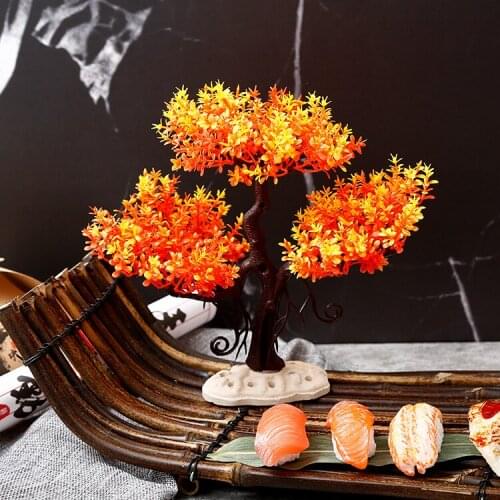 Plate tray beauty seafood Sushi Decorating Flowers tree Plants Artistic Conception Decorating Ornament Creative Peach blossom