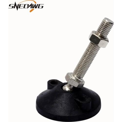 Adjustable Furniture Leg Direction Levelling Foot Black Support For Sofa Table Bed Adjustable Levelling Feet Furniture Glide Pad