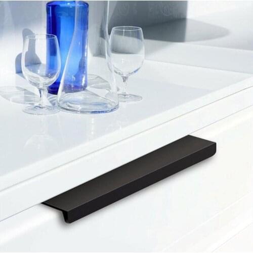 Bonjean Silver Home Kitchen Cabinets Drawers Handle Aluminum Alloy Cabinet Pulls Furniture Kitchens Hardware Handle 80-600mm