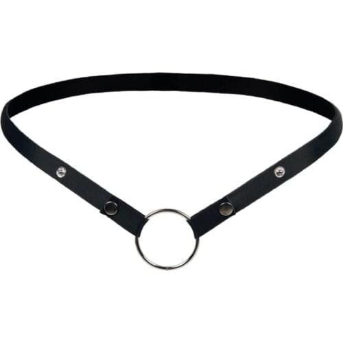 AIIOU Sexy Gay Underwear Metal Penis Cock Ring Erotic Bondage Restraints Thong Mens Lingerie Penis Hole Hollow Out G String