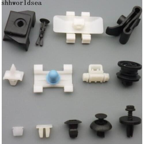 Shhworldsea 500pcs car fasteners radiator top shield under hood retainer fender apron screw gromment molding push type retainer