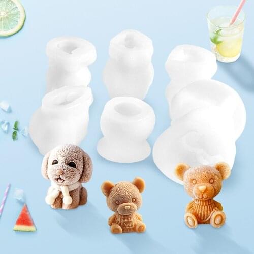 3D Bear Skull Shaped Silicone Ice Cube Trays Ice Making Chocolate Mould Ice Cream DIY Tool Whiskey Wine Cocktail Ice Cube Tools