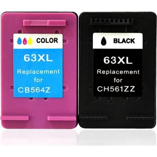 XiongCai Compatible ink cartridge for HP 63 XL DESKJET 3630 3632 Officejet 4652 4655 ENVY 4522 printer For catridges HP63 XL