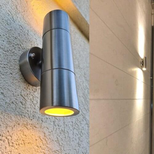 Stainless steel high power up down wall light led outdoor waterproof wall sconce led fixture lighting garden door yard