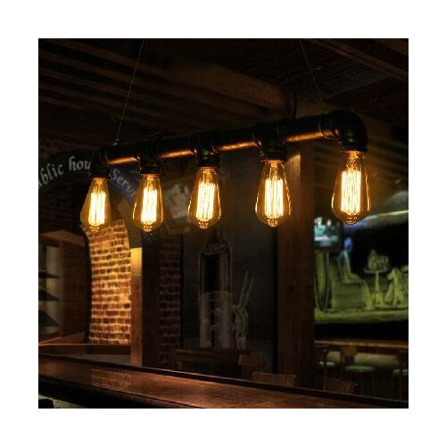 Vintage Nostalgia Water Pipes Pendant Lights Fixture RH Retro Industrial Hanging Lamps Dining Room Restaurant Cafes Droplights