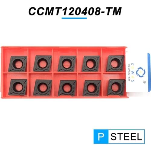 10PCS CCMT120408 TM PC4125 High Quality Internal Turning Tool CCMT 120408 Carbide Inserts CNC Lathe Cutter Tool For Steel