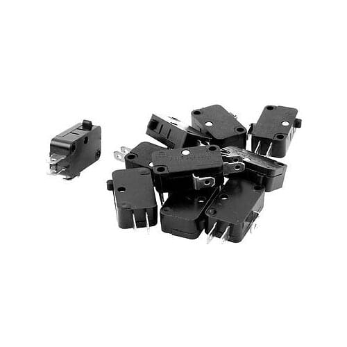 10PCS KW7-0C AC125V/250V 15A NO/NC SPDT Push Button Micro Limit Switch