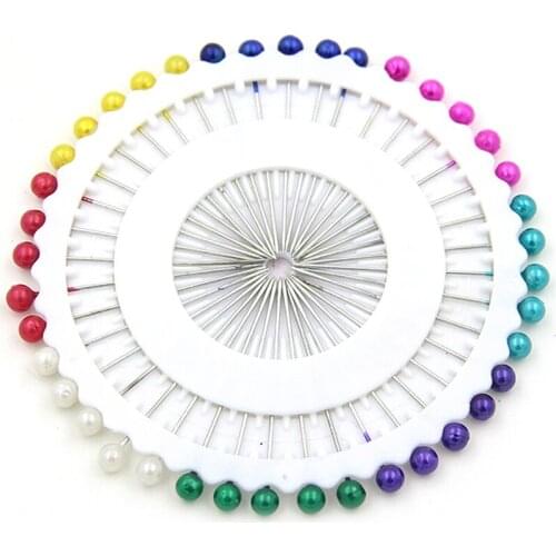 480 Pcs/lot Sewing Pins Straight Pins Head pins Colorful White Round Pearl Head Dressmaking Quilting Pins for Crafts Mixed Color