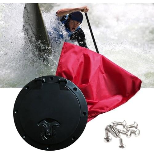 6 Inch Marine ABS Kayak Deck Plate Durable Accessories Boat Hatch Cover Easy Install With Red Bag Round Screws