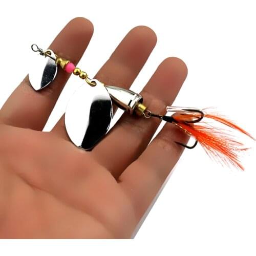 9.3cm Double Sequin Metal Spoon Lure 16.3g Spinner Fishing Lure Bass Baits Feather Hook