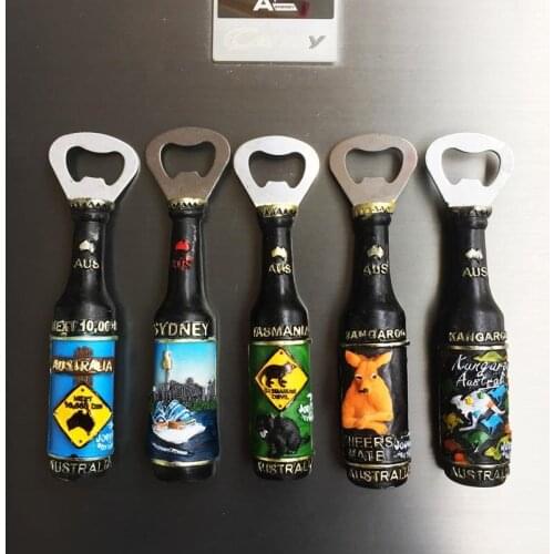 Australia tourist souvenir magnetic refrigerator sticker bottle opener beer bottle screwdriver