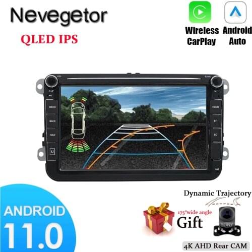 8'' Android 11 Car Autoradio Radio Multimedia Player For VW/Volkswagen Skoda Seat Octavia Golf Touran Passat B6 Polo LADA