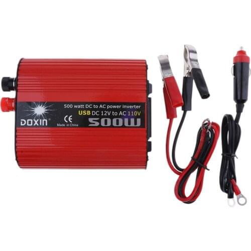 Car 500W Power Inverter 12V to 110V Modified Sine Wave Dual USB Converter