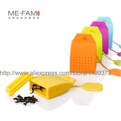 DHL Free Shipping 100pcs/lot Silicon tea filter hand bag Handbag ball dipper box shape Silicone tea infuser strainer