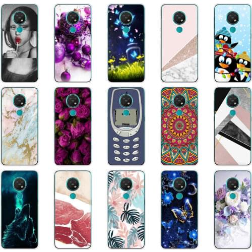 For Coque Nokia 7.2 Case Silicone Painted Soft TPU Back Cover For Nokia 7.2 Phone Case Nokia7.2 2019 Shell Bumper