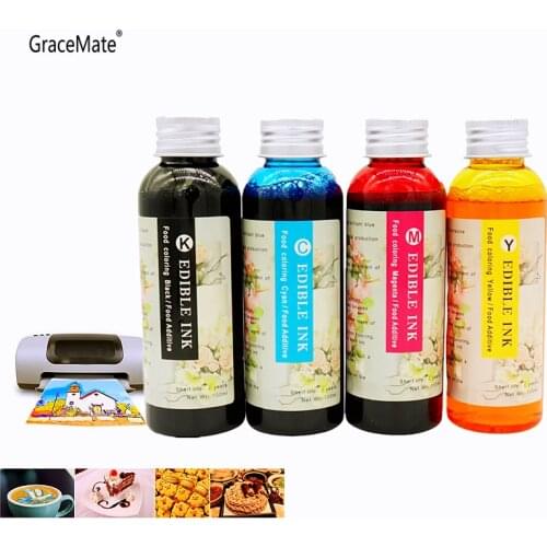 GraceMate T702xl T702 702 Food Edible Epson Ink Compatible for Epson Workforce Pro WF-3720 WF-3733 WF-3730 Printer Ink Cartridge