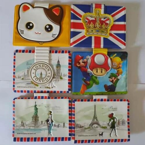 11*8.5cm PVC Business Card Holders 3D Embossing Design Cute Cartoon Credit Card Wallets ID Card Cover Multi-functional Card Bags